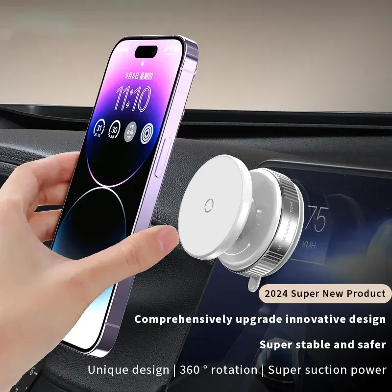 Bo<i></i>neRuy X97 360 Degree Rotation Universal Vacuum Adsorption Suction Car Magnetic Phone Holder - Comp